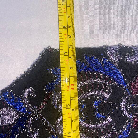 Francesca's Black Beaded Embellished Sleeveless Shift Mini Dress Sz S NWT - Picture 2 of 4